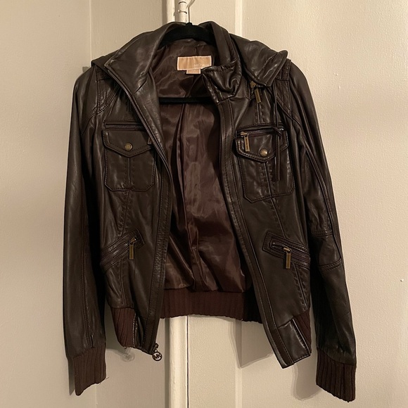 Michael Kors Jackets & Blazers - Michael Kors leather bomber jacket
